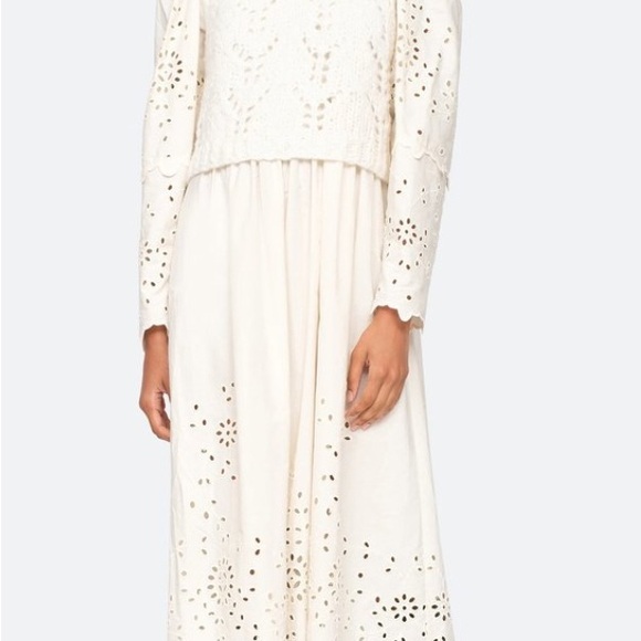 Sea NY Cream dress with Sweater - Picture 4 of 5